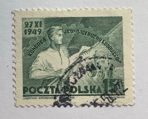 Poland 1949 Scott 462 used -  15Zł, Congress of the People's Movement f...