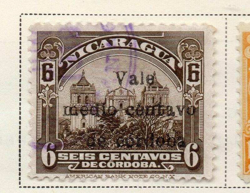 Nicaragua 1918-21 Early Issue Fine Used 1/2c. Surcharged 323633