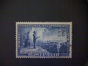 Australia, Scott #242, used (o), 1951, Opening Parliament, 5½d, dark blue