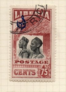 Liberia 1918 Early Issue Fine Used 75c. Optd NW-175383