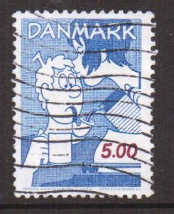 Denmark  #971   used  1992  cartoon characters 5k