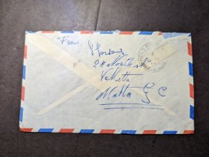 1955 British Malta Airmail Cover Valletta to MELF6