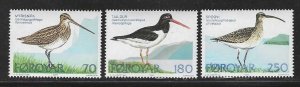 Faroe Is. MNH sc# 28-30 Birds 10CV $1.65