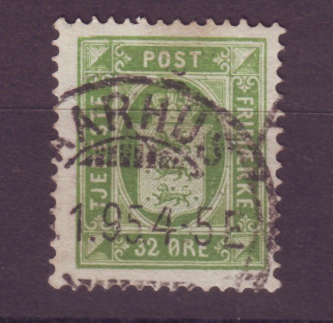 J16633 JLstamps 1875 denmark used #o9 official