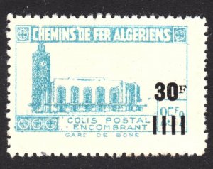 Algeria Railway Parcel Post Bulky 30F on 25.9F F+ mint OG VLH.  FREE...