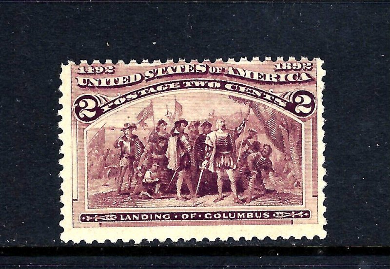 #231 US 2 CENT BROWN VIOLET COLUMBIAN-MINT-N/H-FINE-VF 