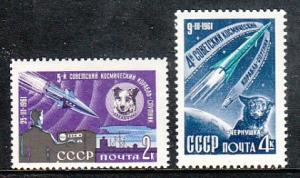 Russia Space 2491-2492 MNH  VF