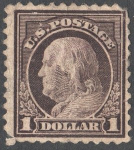 SC#518 $1.00 Franklin Single (1917) Used