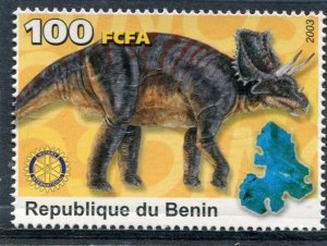 Benin 2003 DINOSAUR Rotary Emblem Stamp Perforated Mint (NH)