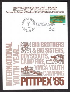 1985 US IYY PITTPEX Pittsburgh Boy Scouts Camp Fire Girls YMCA Big Brothers