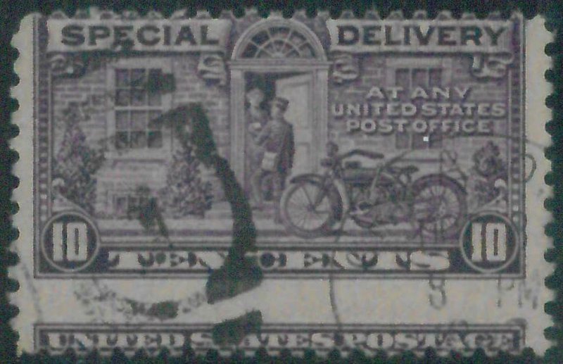 88734 - USA -   ERROR STAMP -  SHIFTED PERFORATION  - Special Delivery MOTORBIKE