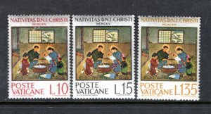 VATICAN 397-9 COMPLETE SET MNH VF Japanese Nativity Scene