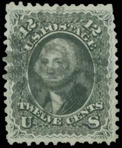 US Scott #69 USED-VF 12¢ WASHINGTON, San Francisco COGWHEEL Fancy Cancel!