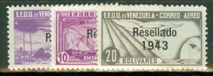 PS: Venezuela C164-180 mint CV $144; scan shows only a few