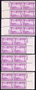 US Stamps # C46 MNH VF Lot Of 5 Plate Blocks