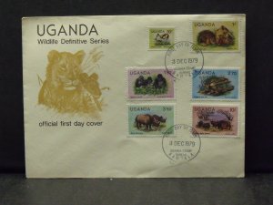 6119   Uganda   FDC # 281, 284, 285, 287, 288, 290        CV$ 10.00