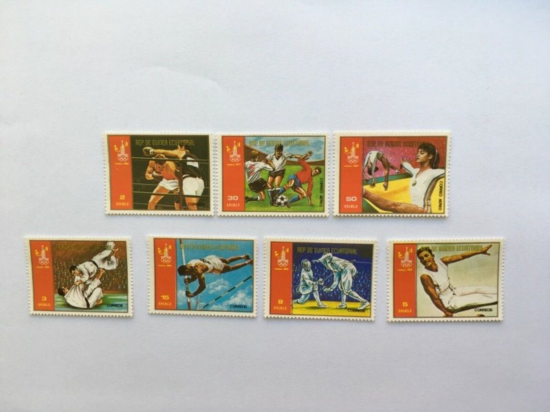 1979 EQUATORIAL GUINEA  SPORTS/SUMMER OLYMPIC GAMES MOSCOW SET OF 7 STAMPS MNH 