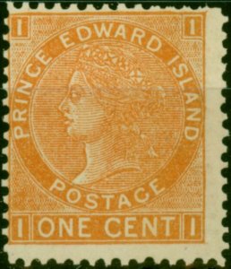Prince Edward Island 1872 1c Orange SG43 Fine MNH 