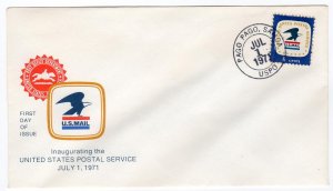 No. 1396, USPS inaugural stamp used American Samoa, 1971