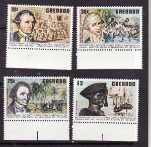 Grenada-Sc#895-8-Unused NH set-Capt. Cook-Ships-1978-