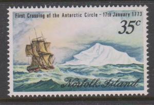 Norfolk Island 1973 Antarctic Circle Crossing by Captain cook Sc#152 MNH