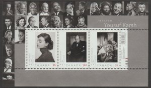 Canada - Scott # 2271 - Portraits by Yousuf Karsh - Souvenir sheet   - MNH