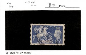 Great Britain, Postage Stamp, #288 Used, 1951 King George (AE)