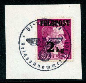 Germany 1944 Germany Deutches Reich 2KG Feldpost on Piece F582⭐⭐⭐⭐⭐⭐ 