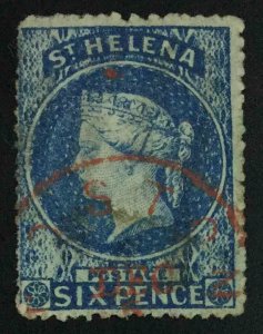 MOMEN: ST HELENA SG #2 1861 USED £275 LOT #63590