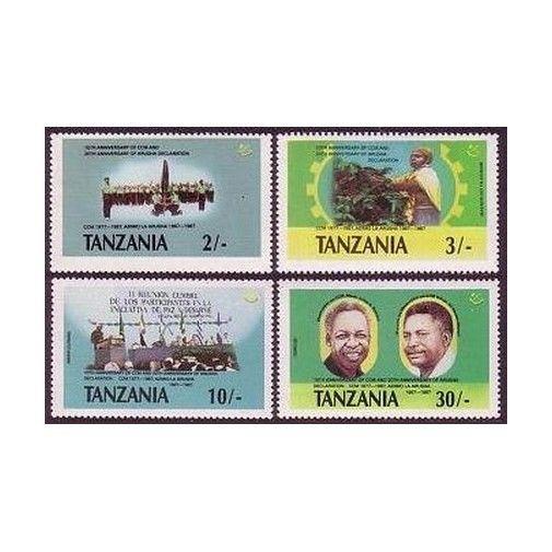 Tanzania 360-363,MNH.Michel 395-398. Arush Declaration,20th Ann.1987.Leaders