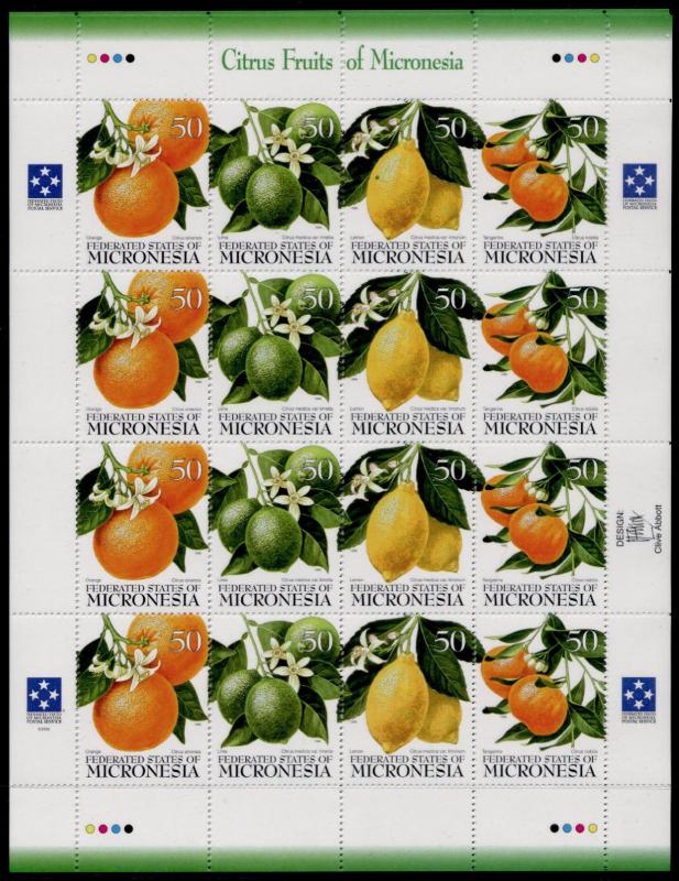 Micronesia 248 Sheet MNH Citrus Fruit, Orange, Lime, Lemon, Tangerine (cr)