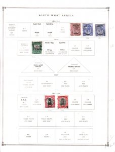 Collection South West Africa Mixed Album  Page, 1927/1983, Cat $49 Mint & Used