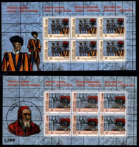 VATICAN Scott 1315-1316 MNH** 2005 Swiss Papal Guard sheet set