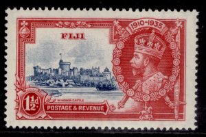 FIJI GV SG242a, 1½d deep blue & aniline-red SILVER JUBILEE, LH MINT. Cat £11.