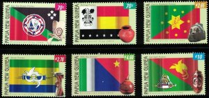 PAPUA NEW GUINEA  2004 - Provincial Flags  - MNH  set  # 1142-1147