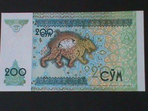 ​UZBEKISTAN-1994 -BANK OF UZBERKISTAN-UN-CIRCULATED-$200 SUMS -VERY FINE