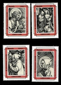 Uganda 1993 - XMAS 93/ALBRECHT DURER - Set of 4 Stamps (Scott #1164-67) - MNH