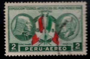 Peru Scott C179 Used airmail Flags stamp