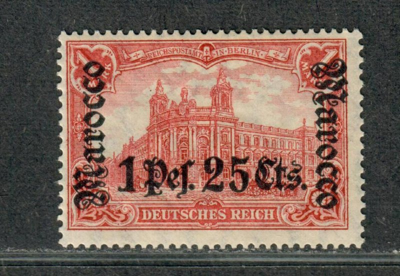 Germany Offices In Morocco Sc#42 M/H/F-VF, Wmk 125, Cv. $60