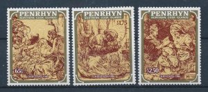 [116787] Penrhyn 1986 Christmas art paintings  MNH