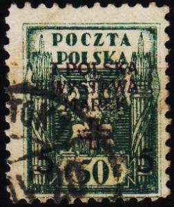 Poland. 1919 50f+5f S.G.120 Fine Used