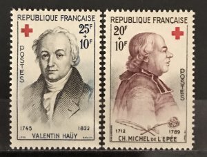 France 1959 #B337-8, Portraits, MNH(see note).