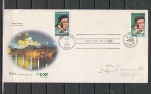 Ireland, Scott cat. 594 & USA 2090. Singer Mc Cormack. Combo First day cover. ^