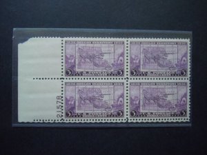 1936 #783 3c Oregon Territory Plate Block MNH OG F/VF #2