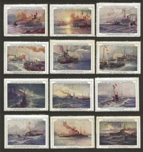 Austria WWI  Österreichischen Flotten Ship Navy Cinderella Poster Seals Fine HR