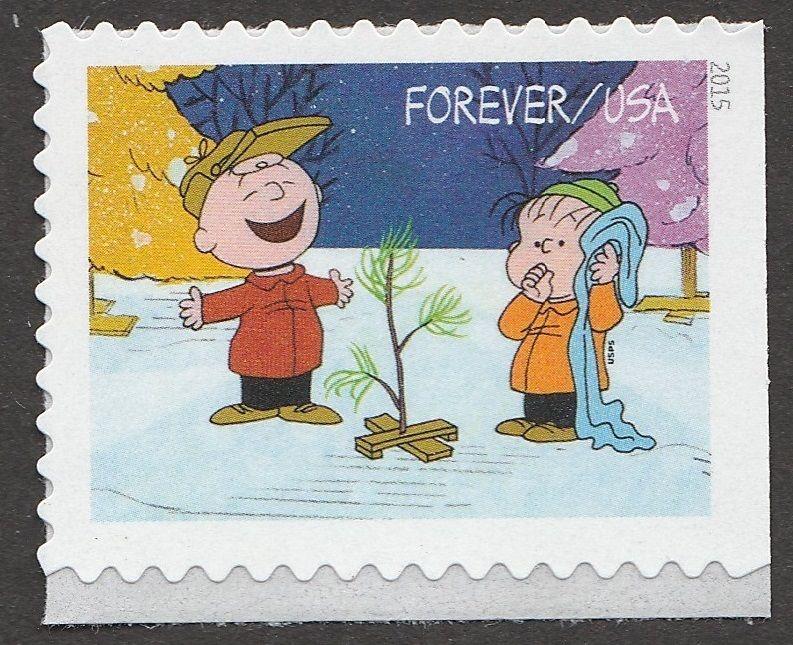 US 5028 A Charlie Brown Christmas Linus standing by the Tree forever single MNH 