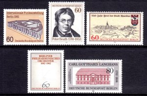 Germany - Berlin 1981-82 Mint MNH Accumulation SC 9N466,9N467,9N471,9N472,9N479