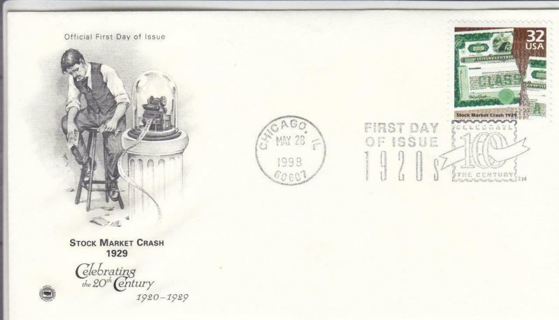 1998, Stock Market Crash-1929, PCS, FDC (E7492)