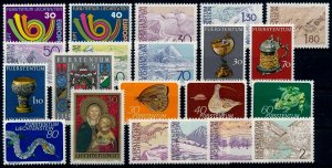 Liechtenstein 1973-  Year set MNH