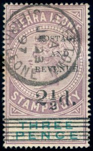 MOMEN: SIERRA LEONE SG #58 1897 USED LOT #60040